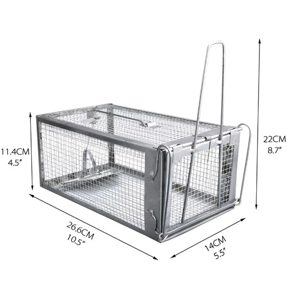 2-Pack Rat Traps Humane Live Trap Cages for Indoor and Outdoor Use